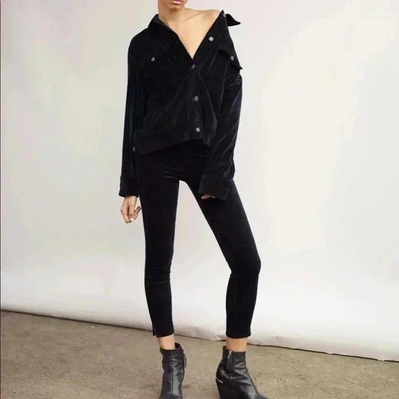 Rag & Bone High Rise Ankle Skinny Velvet Jeans - Picture 1 of 14